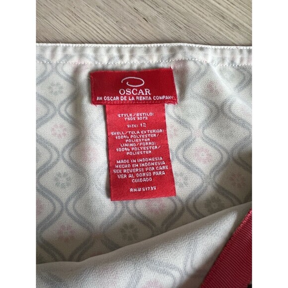 Oscar De La Renta A Line Mini Skirt Sz 12 Ruffle Hem Y2K Indie Sleaze Soft Girl - Picture 3 of 4